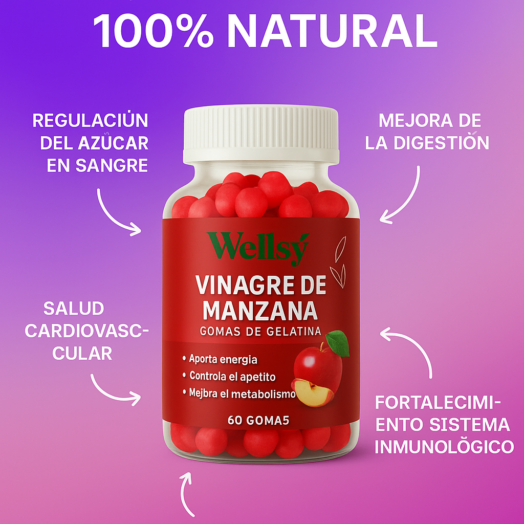 Gomitas de Gelatina con Vinagre de Manza